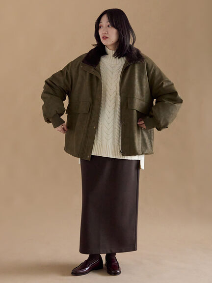 レザーライクミリタリージャケット（ブラック/ブラウン/カーキ）｜sm2rhythm（サマンサモスモス リズム）通販