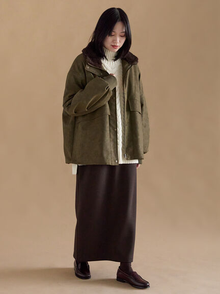 レザーライクミリタリージャケット（ブラック/ブラウン/カーキ）｜sm2rhythm（サマンサモスモス リズム）通販