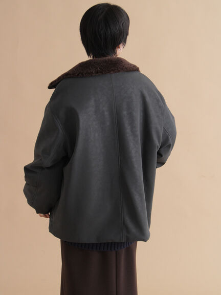 レザーライクミリタリージャケット（ブラック/ブラウン/カーキ）｜sm2rhythm（サマンサモスモス リズム）通販