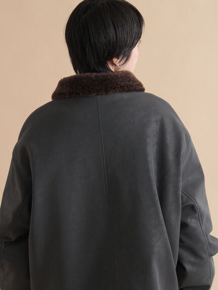 レザーライクミリタリージャケット（ブラック/ブラウン/カーキ）｜sm2rhythm（サマンサモスモス リズム）通販