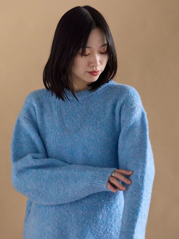 セール】 ブークレニットプルオーバー（ピンク/ベージュ/グリーン