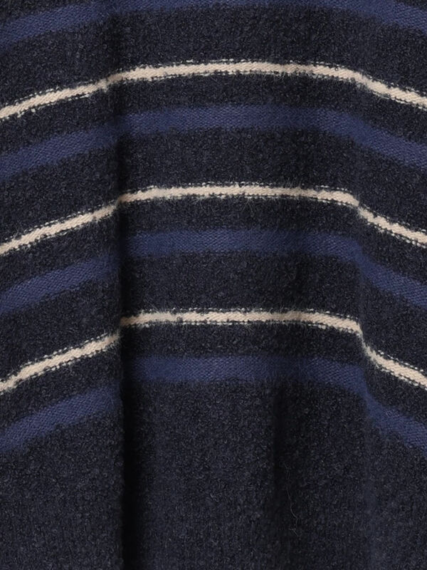 セール】 ボーダーブークレニットプルオーバー（グレー/ネイビー