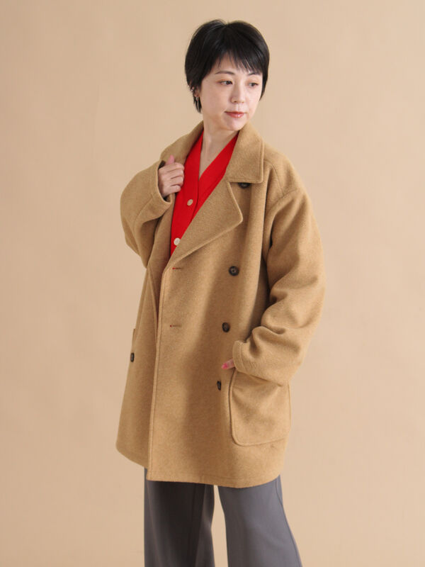 ダブルミドルコート（グレー/キャメル/アウター/コート ）| sm2rhythm