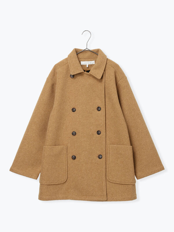 セール】 ダブルミドルコート（グレー/キャメル/アウター/コート