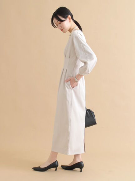 タックワンピース（ブラック/ライトベージュ）｜sm2rhythm（サマンサモスモス リズム）通販