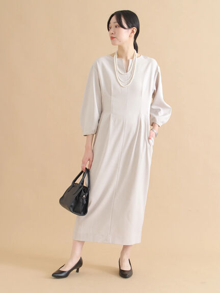 タックワンピース（ブラック/ライトベージュ）｜sm2rhythm（サマンサモスモス リズム）通販