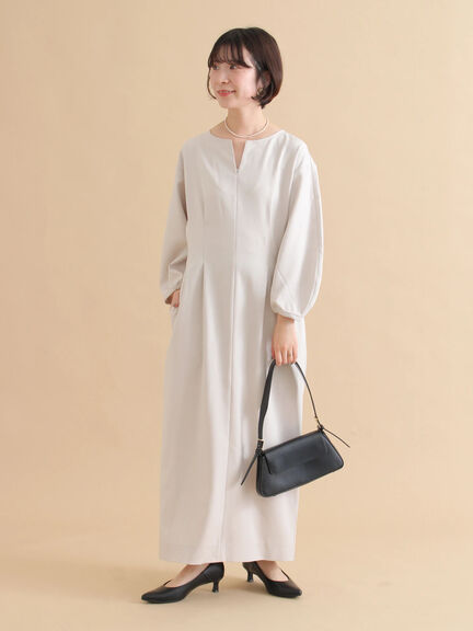 タックワンピース（ブラック/ライトベージュ）｜sm2rhythm（サマンサモスモス リズム）通販