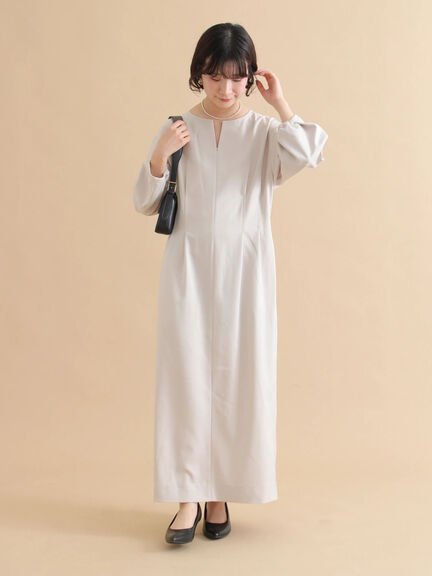 タックワンピース（ブラック/ライトベージュ）｜sm2rhythm（サマンサモスモス リズム）通販