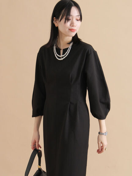 タックワンピース（ブラック/ライトベージュ）｜sm2rhythm（サマンサモスモス リズム）通販