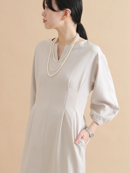 タックワンピース（ブラック/ライトベージュ）｜sm2rhythm（サマンサモスモス リズム）通販