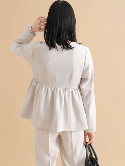 ペプラムジャケット（ブラック/ライトベージュ）｜sm2rhythm（サマンサモスモス リズム）通販