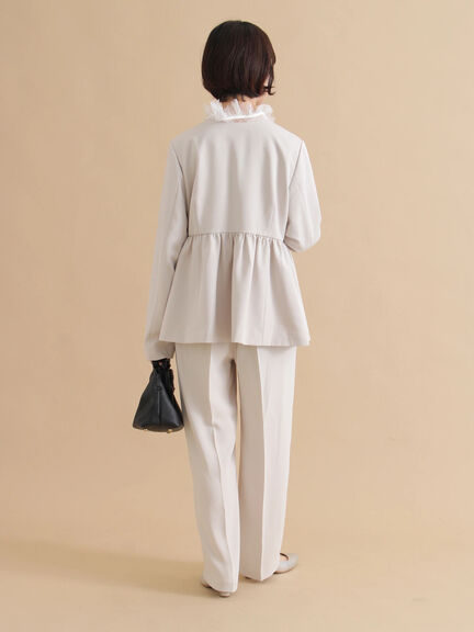 ペプラムジャケット（ブラック/ライトベージュ）｜sm2rhythm（サマンサモスモス リズム）通販