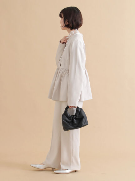 ペプラムジャケット（ブラック/ライトベージュ）｜sm2rhythm（サマンサモスモス リズム）通販