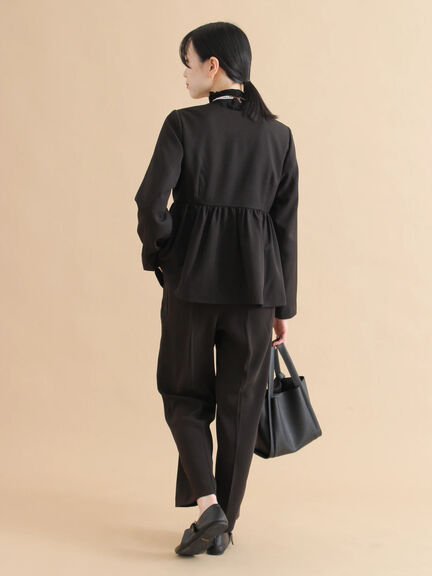 ペプラムジャケット（ブラック/ライトベージュ）｜sm2rhythm（サマンサモスモス リズム）通販