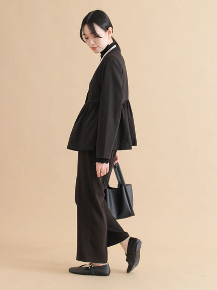 ペプラムジャケット（ブラック/ライトベージュ）｜sm2rhythm（サマンサモスモス リズム）通販