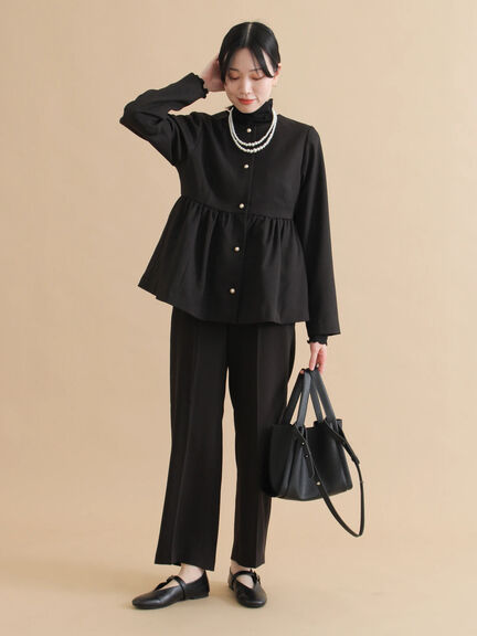 ペプラムジャケット（ブラック/ライトベージュ）｜sm2rhythm（サマンサモスモス リズム）通販