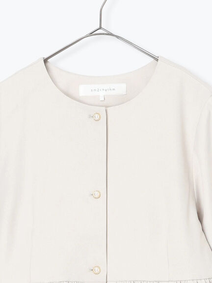 ペプラムジャケット（ブラック/ライトベージュ）｜sm2rhythm（サマンサモスモス リズム）通販