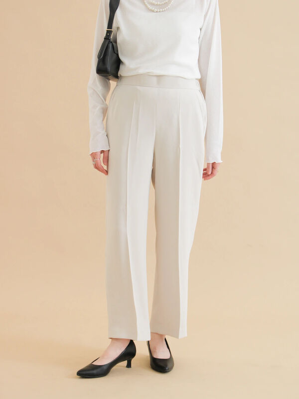 セミワイドパンツ（ブラック/ライトベージュ）｜sm2rhythm（サマンサモスモス リズム）通販