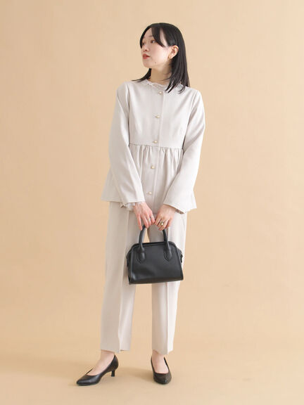 セミワイドパンツ（ブラック/ライトベージュ）｜sm2rhythm（サマンサモスモス リズム）通販