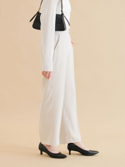 セミワイドパンツ（ブラック/ライトベージュ）｜sm2rhythm（サマンサモスモス リズム）通販