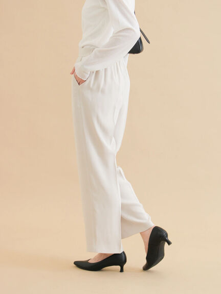 セミワイドパンツ（ブラック/ライトベージュ）｜sm2rhythm（サマンサモスモス リズム）通販