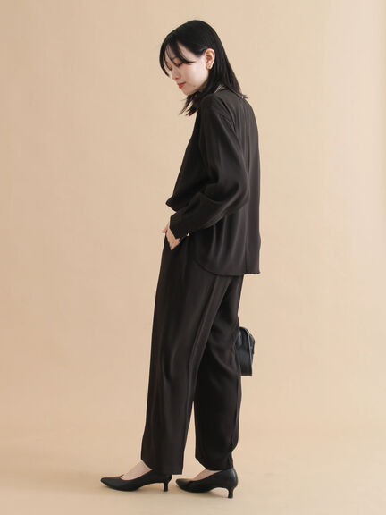 セミワイドパンツ（ブラック/ライトベージュ）｜sm2rhythm（サマンサモスモス リズム）通販
