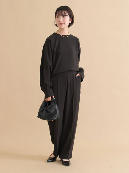 セミワイドパンツ（ブラック/ライトベージュ）｜sm2rhythm（サマンサモスモス リズム）通販