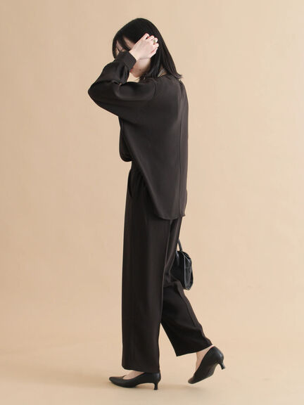 ノーカラーブラウス（ブラック/ライトベージュ）｜sm2rhythm（サマンサモスモス リズム）通販