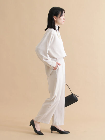 ノーカラーブラウス（ブラック/ライトベージュ）｜sm2rhythm（サマンサモスモス リズム）通販