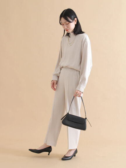 ノーカラーブラウス（ブラック/ライトベージュ）｜sm2rhythm（サマンサモスモス リズム）通販