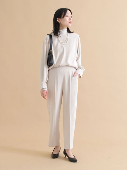 ノーカラーブラウス（ブラック/ライトベージュ）｜sm2rhythm（サマンサモスモス リズム）通販