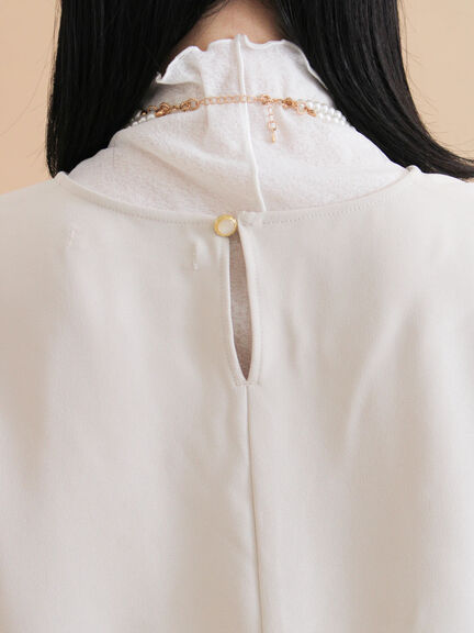 ノーカラーブラウス（ブラック/ライトベージュ）｜sm2rhythm（サマンサモスモス リズム）通販