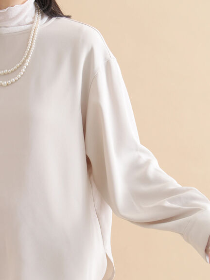 ノーカラーブラウス（ブラック/ライトベージュ）｜sm2rhythm（サマンサモスモス リズム）通販