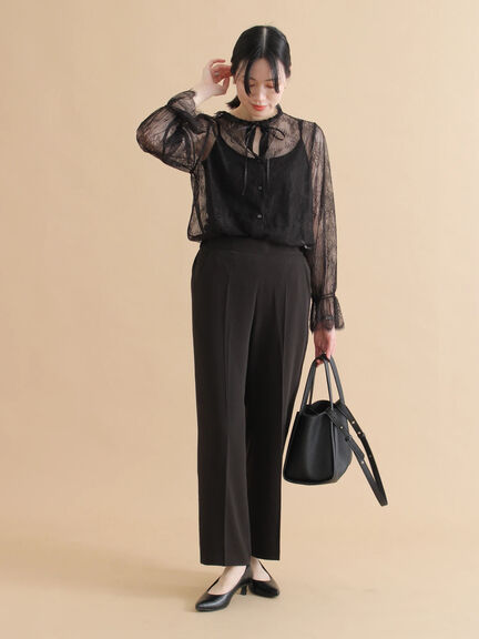 レースボウタイブラウス（オフホワイト/ブラック）｜sm2rhythm（サマンサモスモス リズム）通販