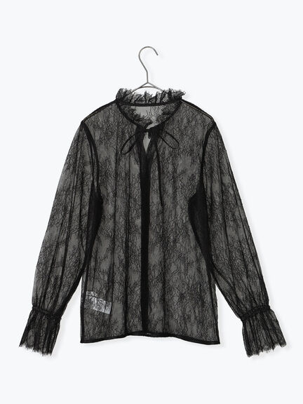 レースボウタイブラウス（オフホワイト/ブラック）｜sm2rhythm（サマンサモスモス リズム）通販