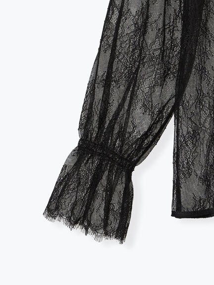 レースボウタイブラウス（オフホワイト/ブラック）｜sm2rhythm（サマンサモスモス リズム）通販