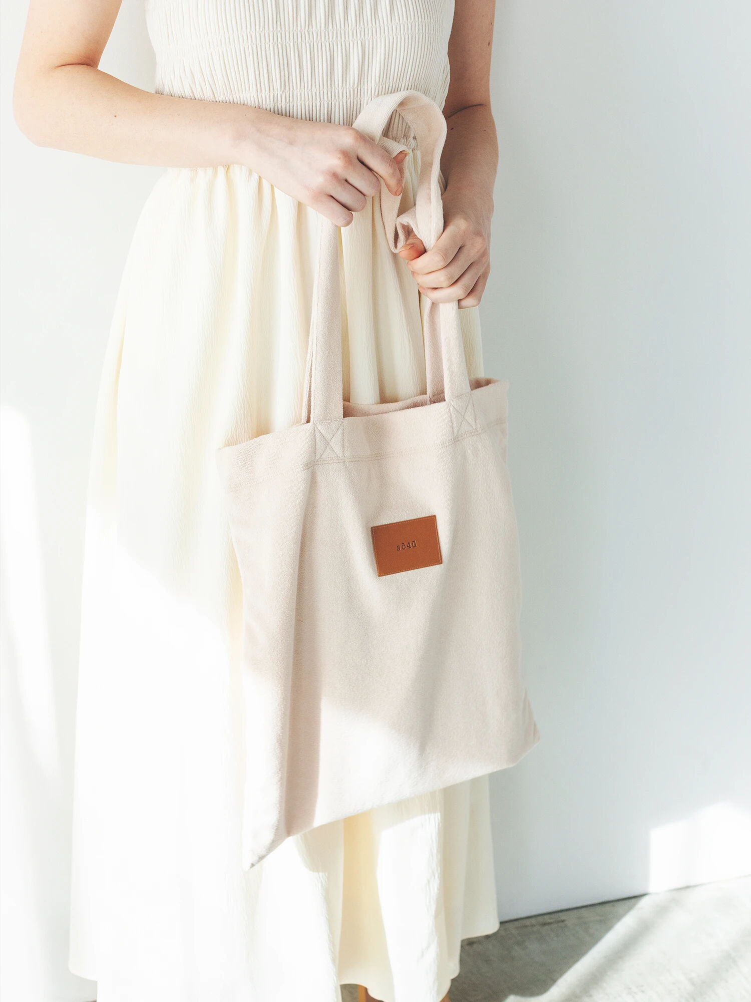 セール】 パイルトートバッグ（ブラック/キナリ/バッグ/バッグ・ポーチ