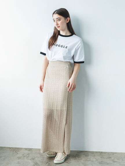 リンガーロゴプリントTシャツ（オフホワイト/キナリ）｜sō4ū（ソウフォーユー）通販