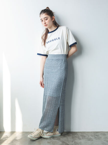 リンガーロゴプリントTシャツ（オフホワイト/キナリ）｜sō4ū（ソウフォーユー）通販