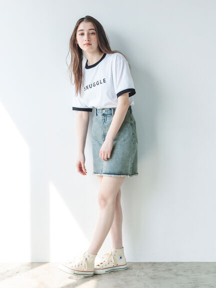 リンガーロゴプリントTシャツ（オフホワイト/キナリ）｜sō4ū（ソウフォーユー）通販