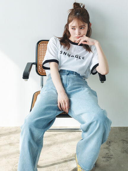 リンガーロゴプリントTシャツ（オフホワイト/キナリ）｜sō4ū（ソウフォーユー）通販