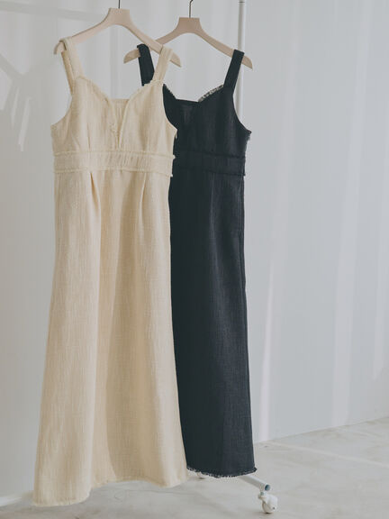 ツイードジャンスカ（ブラック/キナリ）｜sō4ū（ソウフォーユー）通販