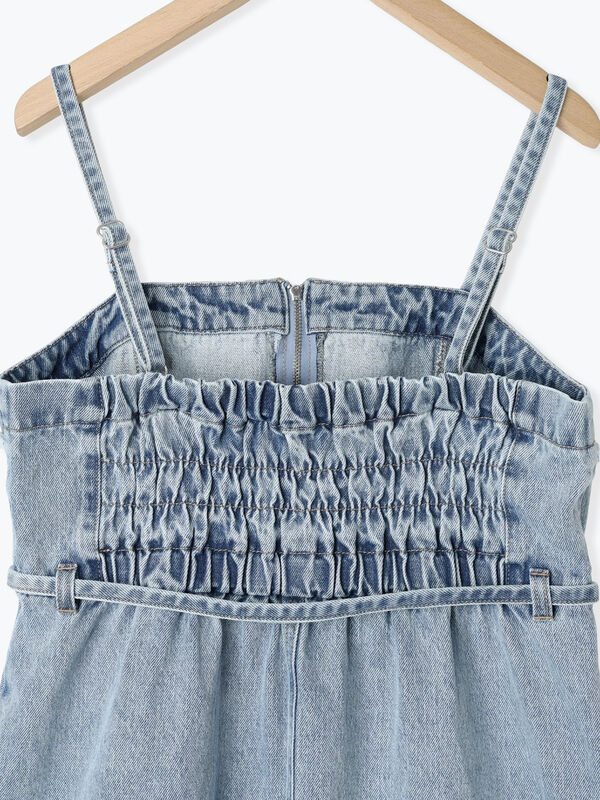 Reformation ワンピース ミニ デニム ドレス キャミ ジーンズ セール】 デニムキャミワンピース（サックスブルー/ブルー