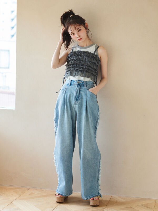 Lois Crayon ピンク フリルビスチェ ロマンティックフリルビスチェ ピンク - AWIT | 60% - アジア