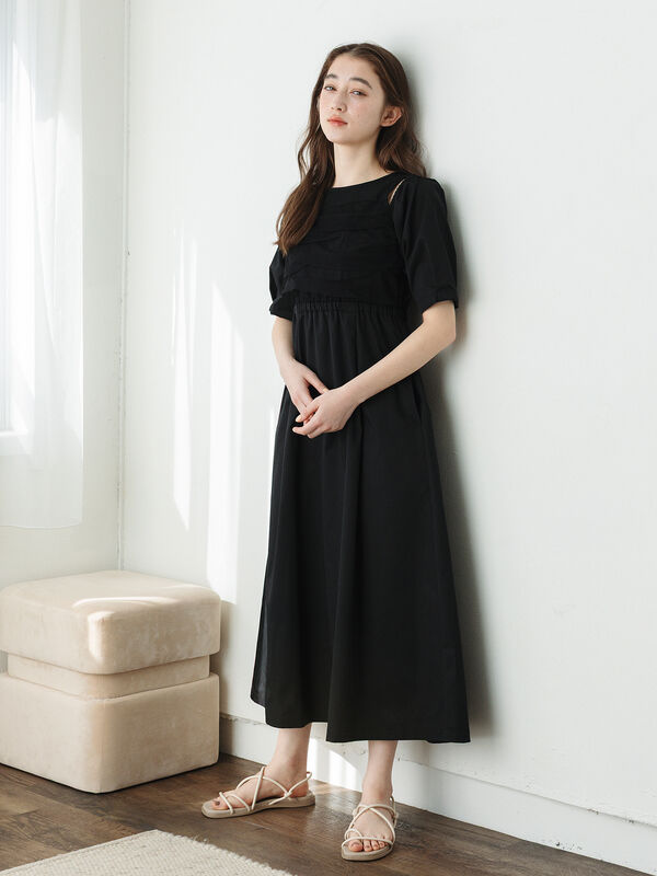 セール】 2WAYオフショルワンピース（ブラック/ベージュ/ワンピース