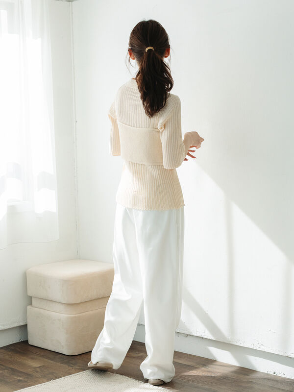 セール】 2タックパンツ（オフホワイト/ベージュ/ボトムス/パンツ