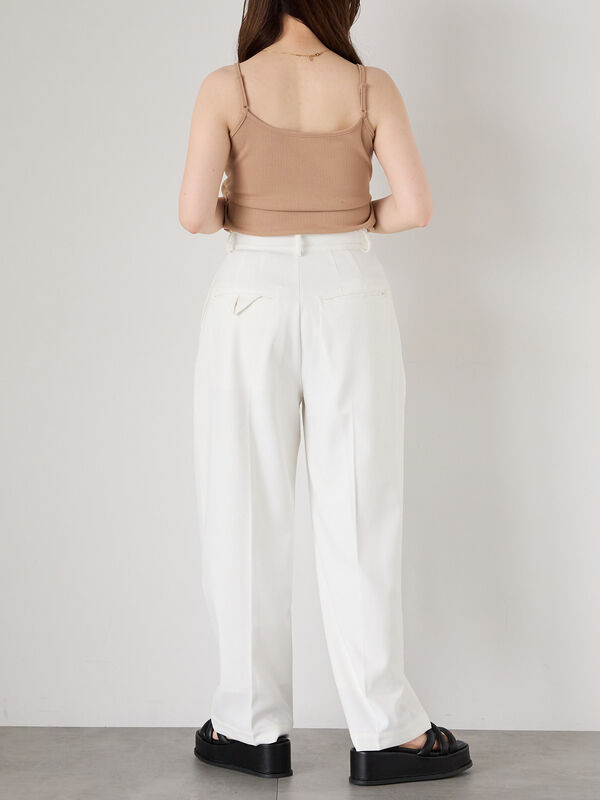 セール】 2タックパンツ（オフホワイト/ベージュ/ボトムス/パンツ