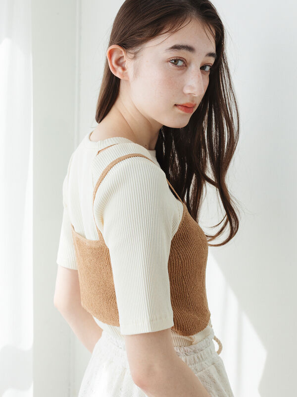ジッパーリブニットビスチェ【SALE】 – SELECT MOCA