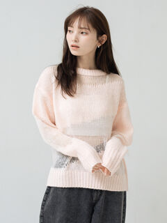Yonetomi ピンク ケーブルニットセーター 長袖 日本製 GU ピンク ニット セーター 長袖 - メルカリ