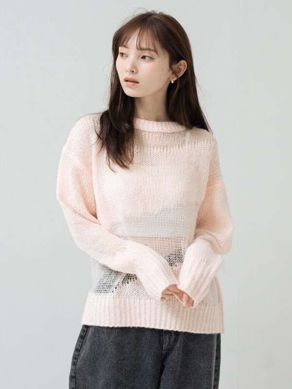 シアーミックスニット（ピンク）｜sō4ū（ソウフォーユー）通販